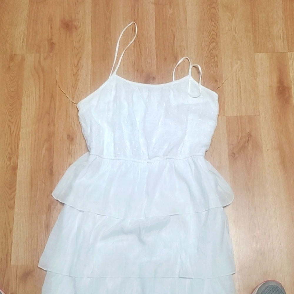 Maurice white spaghetti strap sundress NWT
